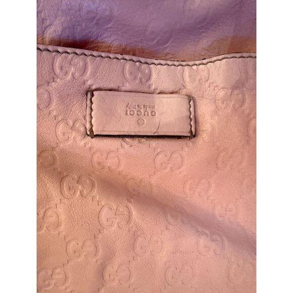 Gucci Pink Leather Diaper Bag W/ Adjustable Strap & Interior Pockets Rare Color - Picture 9 of 9